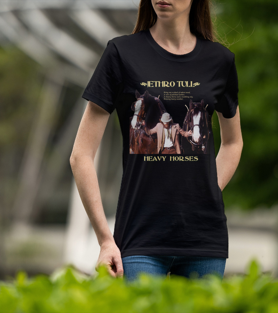 Jethro Tull Heavy Horses Lyrics Image T-Shirt