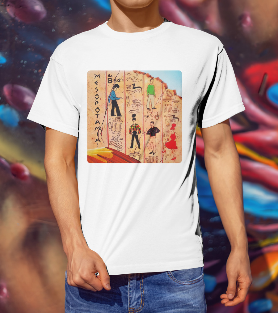 The B-52's Mesopotamia Album Art With Ancient Symbols And Figures T-Shirt