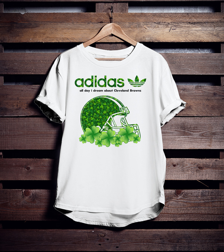 All Day I Dream About Cleveland Browns Shamrock Helmet T-Shirt