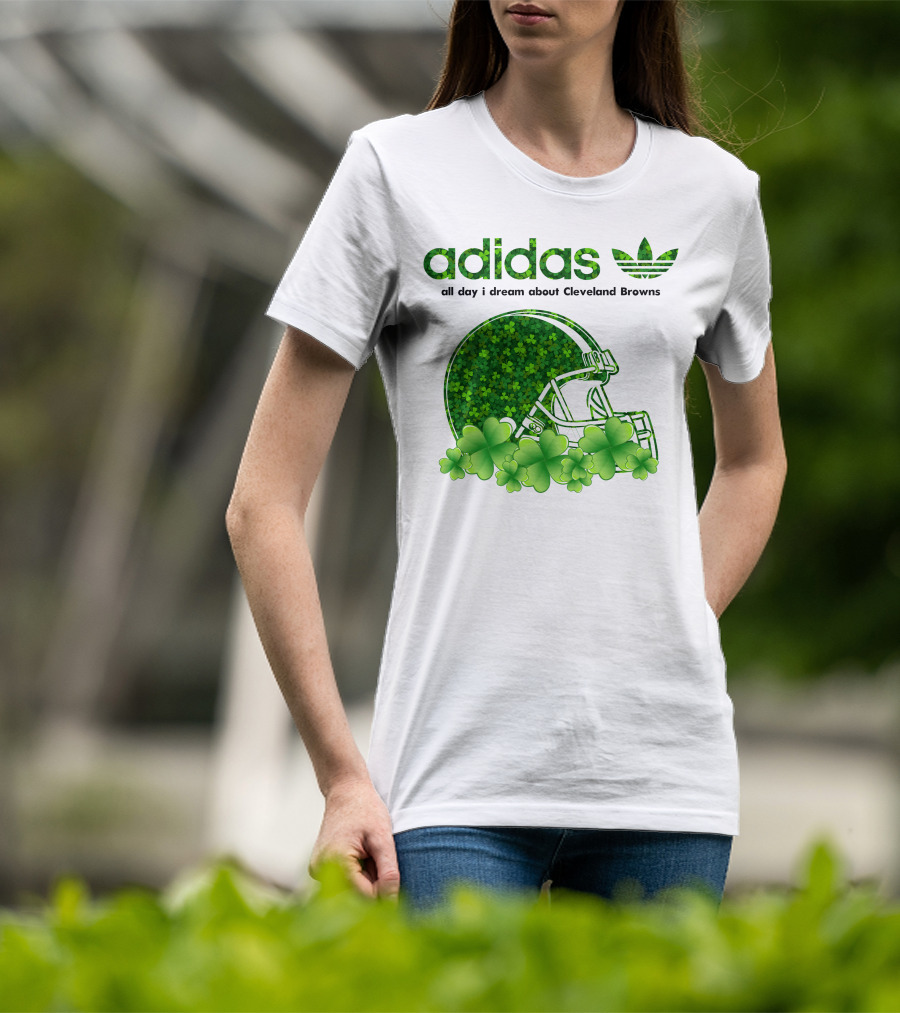 All Day I Dream About Cleveland Browns Shamrock Helmet T-Shirt