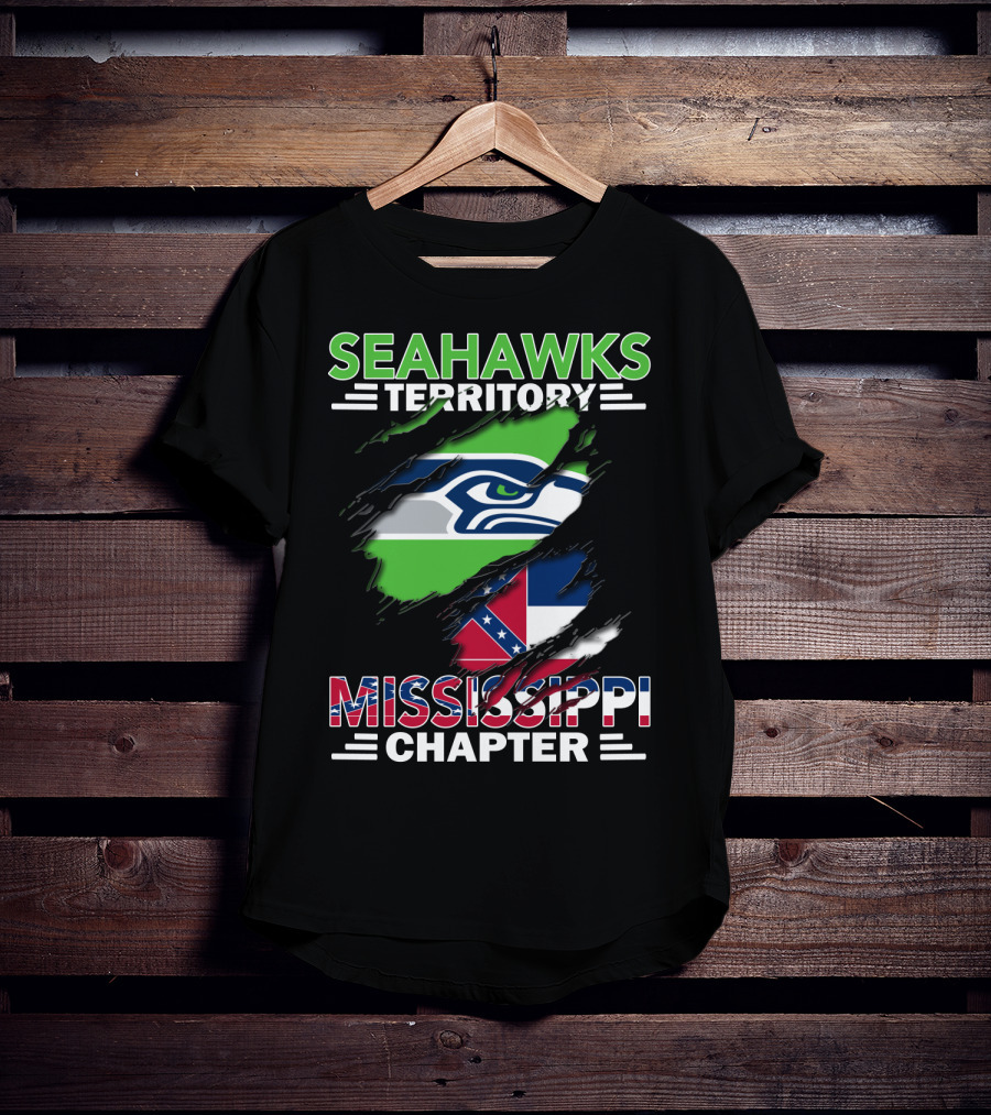 Seahawks Territory Mississippi Chapter Flag T-Shirt