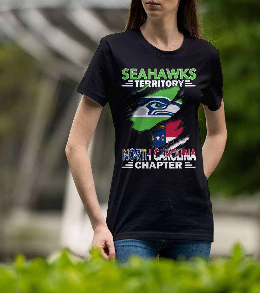 Seahawks Territory North Carolina Chapter Flag T-Shirt