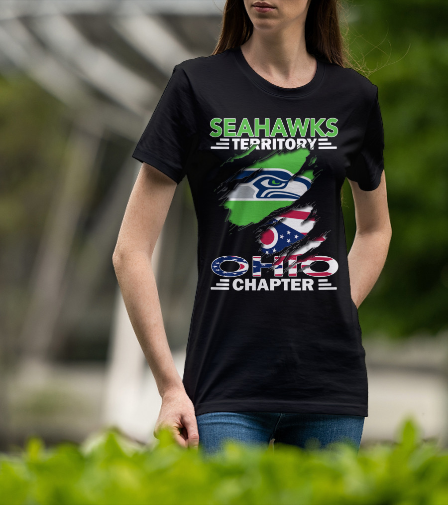 Seahawks Territory Ohio Chapter Flag Scratch T-Shirt
