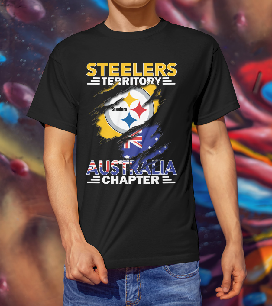 Steelers Territory Australia Chapter Steelers Logo Australian Flag T-Shirt