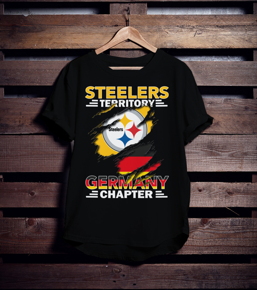 Steelers Territory Germany Chapter Logo With Flag Elements T-Shirt