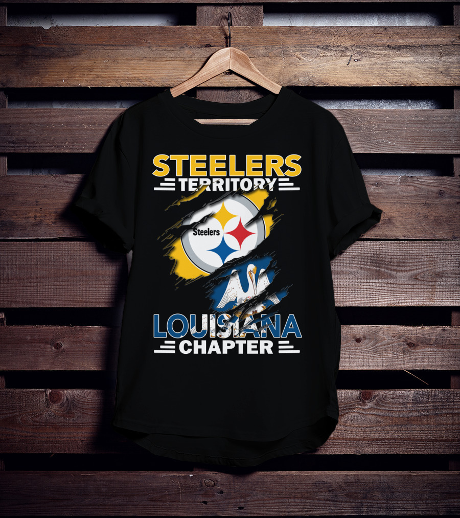Steelers Territory Louisiana Chapter Steelers Logo Pelican Symbol T-Shirt