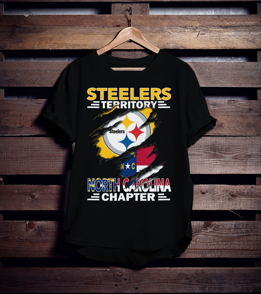 Steelers Territory North Carolina Chapter Steelers Logo Nc Flag T-Shirt