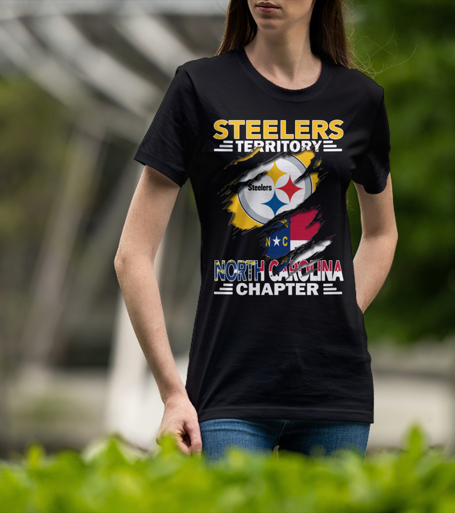 Steelers Territory North Carolina Chapter Steelers Logo Nc Flag T-Shirt
