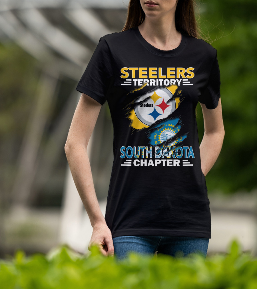 Steelers Territory South Dakota Chapter Steelers Logo And State Seal T-Shirt