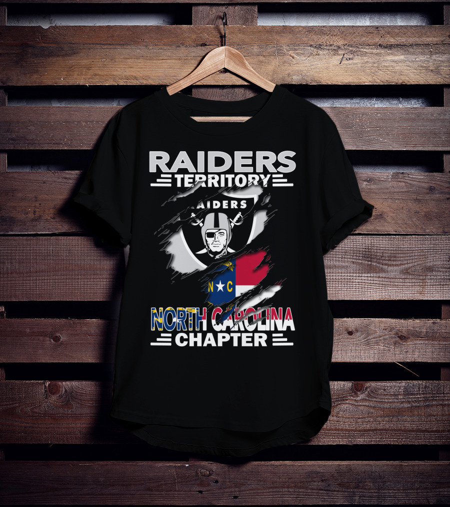 Raiders Territory North Carolina Chapter Nfl Fan Pride Display T-Shirt