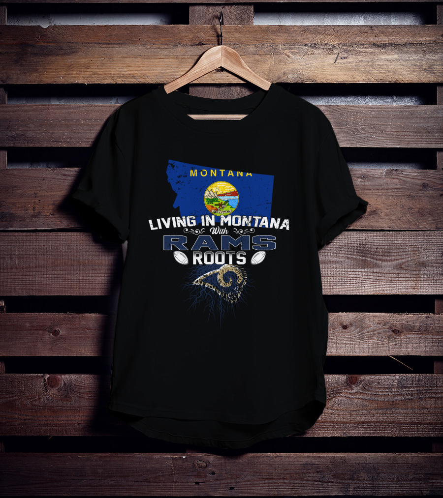 Montana Living With Rams Roots NFL Heritage T-Shirt