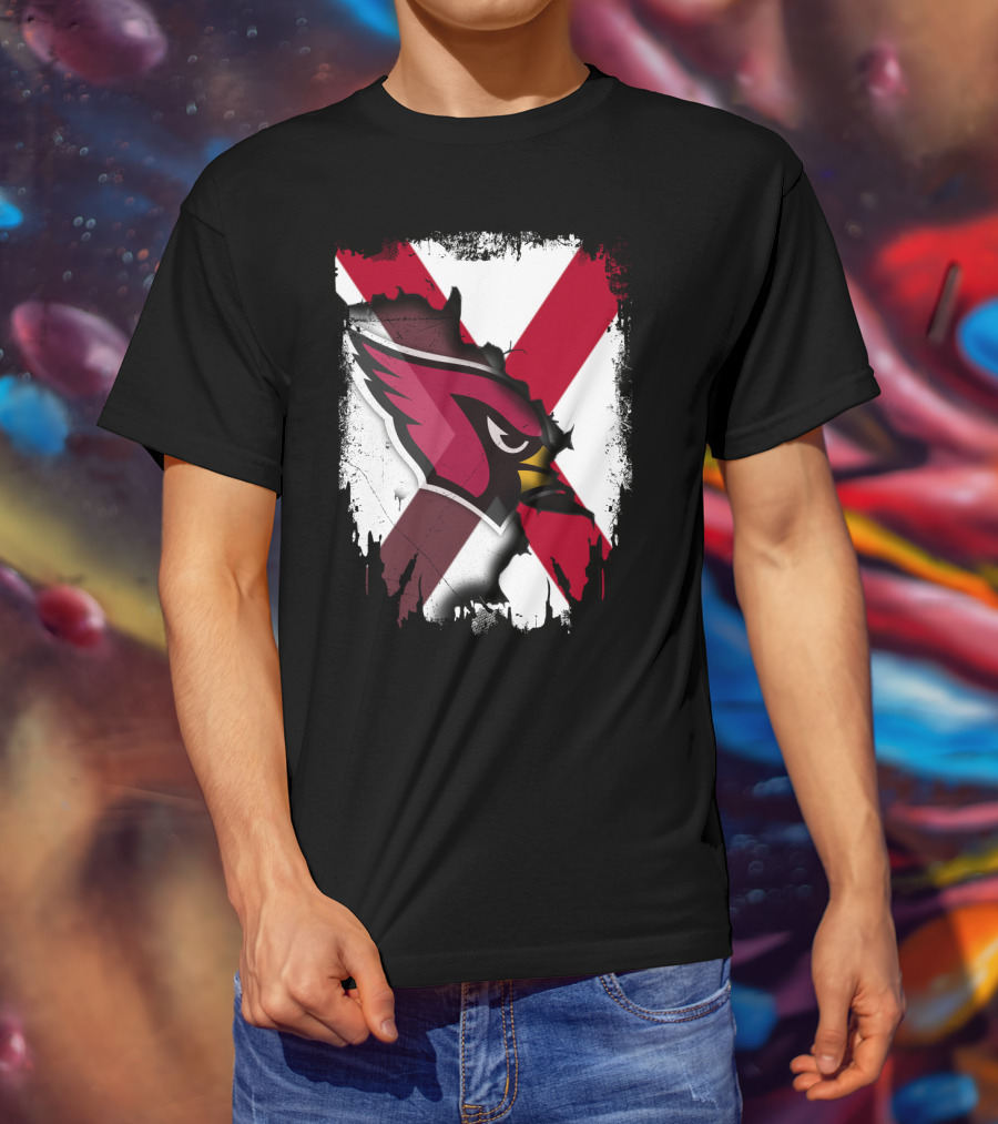 Together Alabama Cardinal Spirit Flag T-Shirt