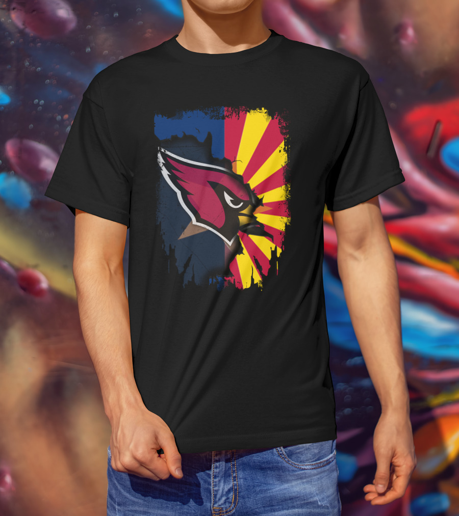 Arizona Cardinals Together State Pride Flag Burst T-Shirt