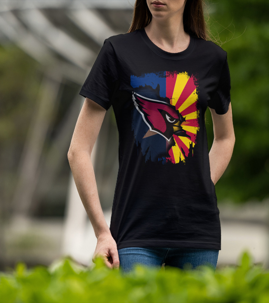 Arizona Cardinals Together State Pride Flag Burst T-Shirt