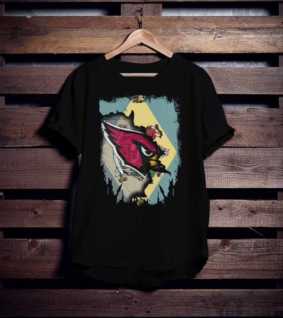 Delaware Flag With Cardinals Team Iconic T-Shirt