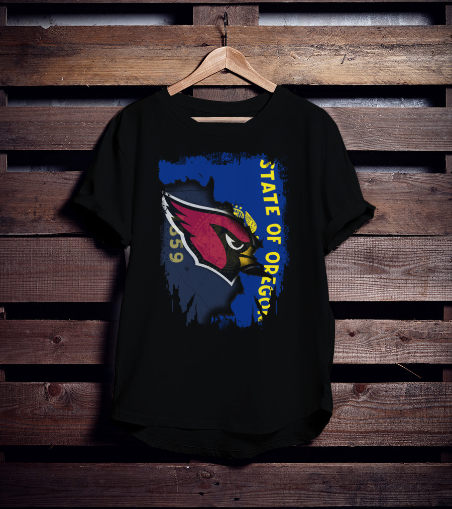 State Of Oregon Cardinals Logo Fusion T-Shirt