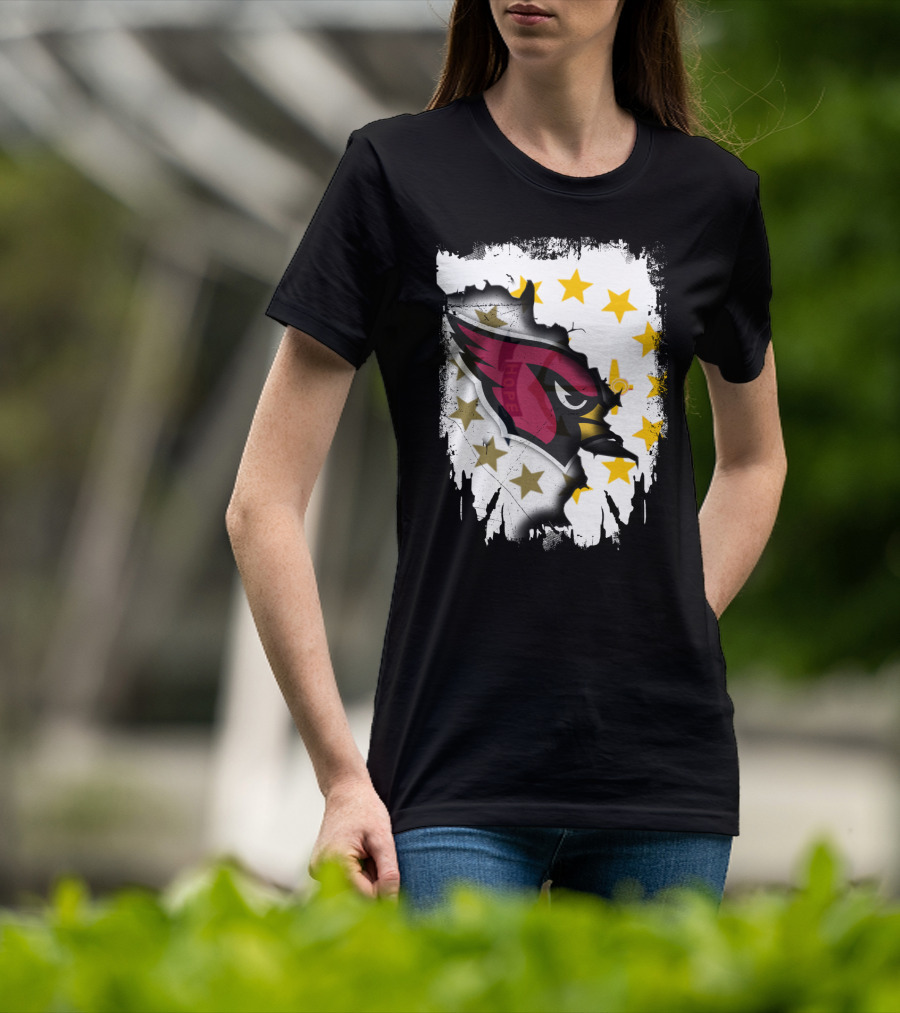 Rhode Island Together With Cardinal And Stars T-Shirt