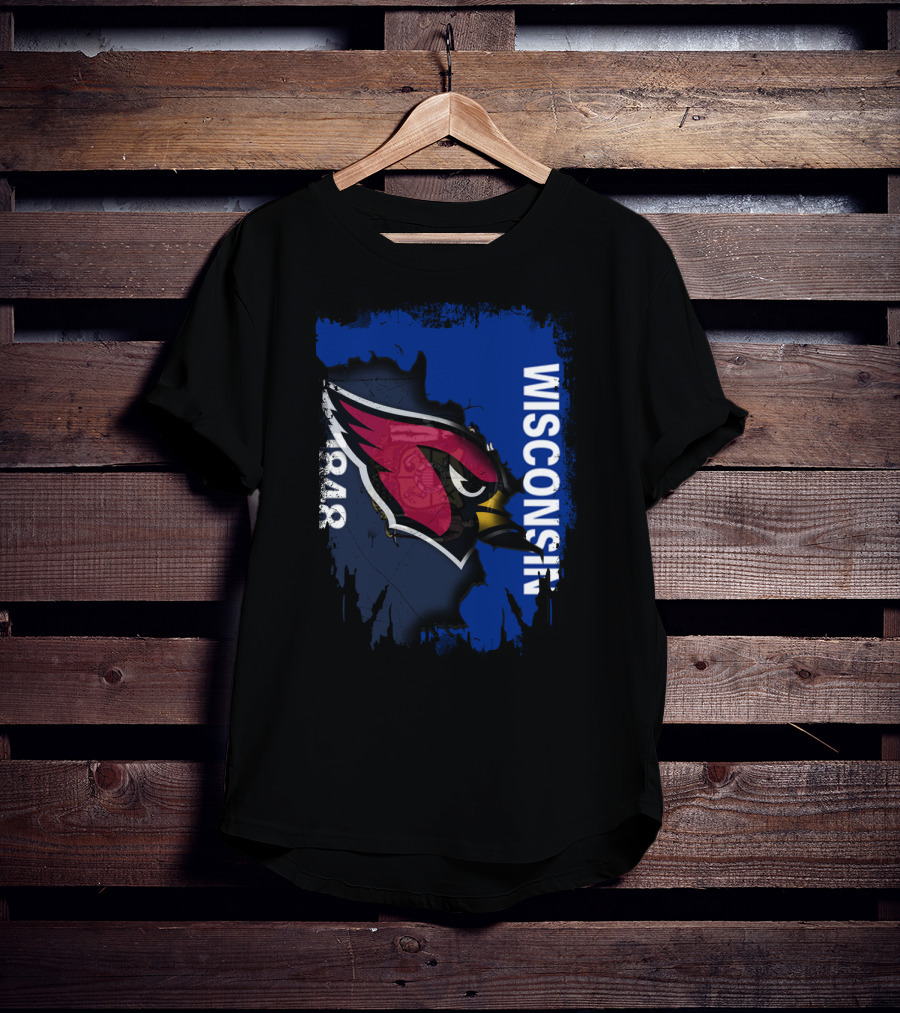 Wisconsin 1848 Together With Cardinals T-Shirt