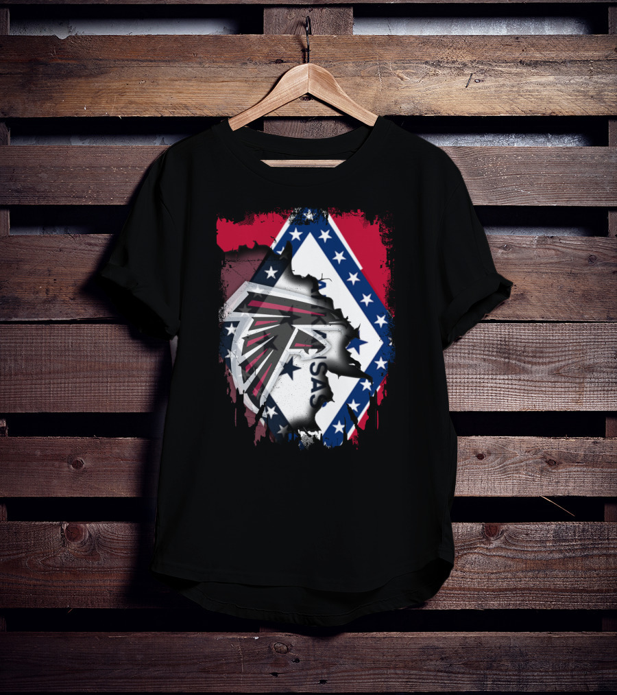 Arkansas Flag With Atlanta Falcons T-Shirt
