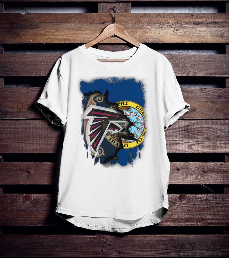 Idaho State Emblem Intertwined With Falcons Sports T-Shirt