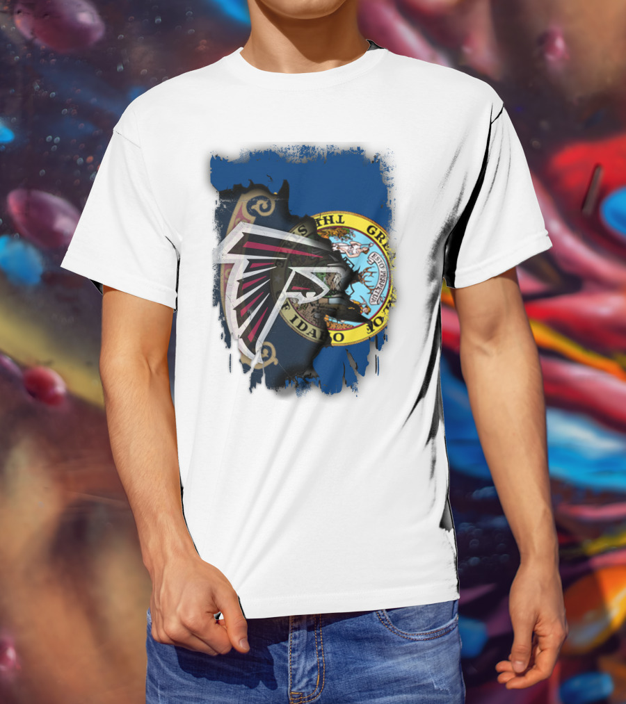 Idaho State Emblem Intertwined With Falcons Sports T-Shirt