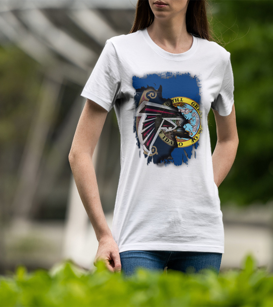 Idaho State Emblem Intertwined With Falcons Sports T-Shirt