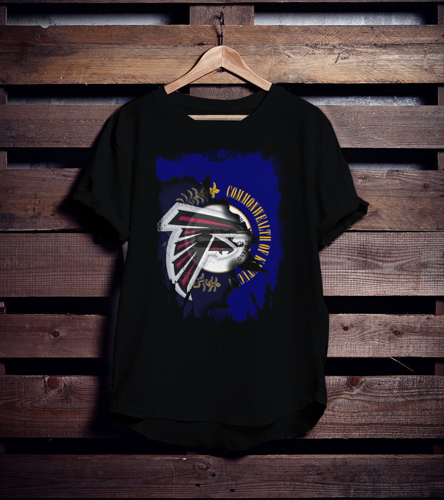 Commonwealth Of Kentucky And Atlanta Falcons United T-Shirt
