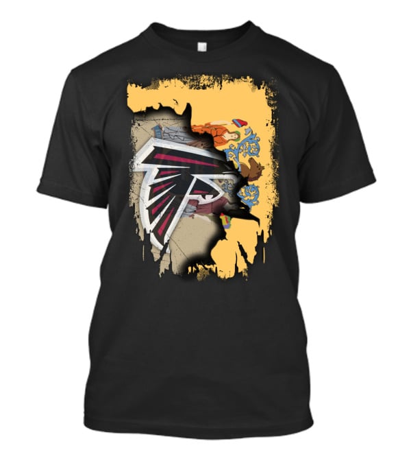 Together New Jersey With Falcons Atlanta Football Logo And State Flag Burst T-Shirt
