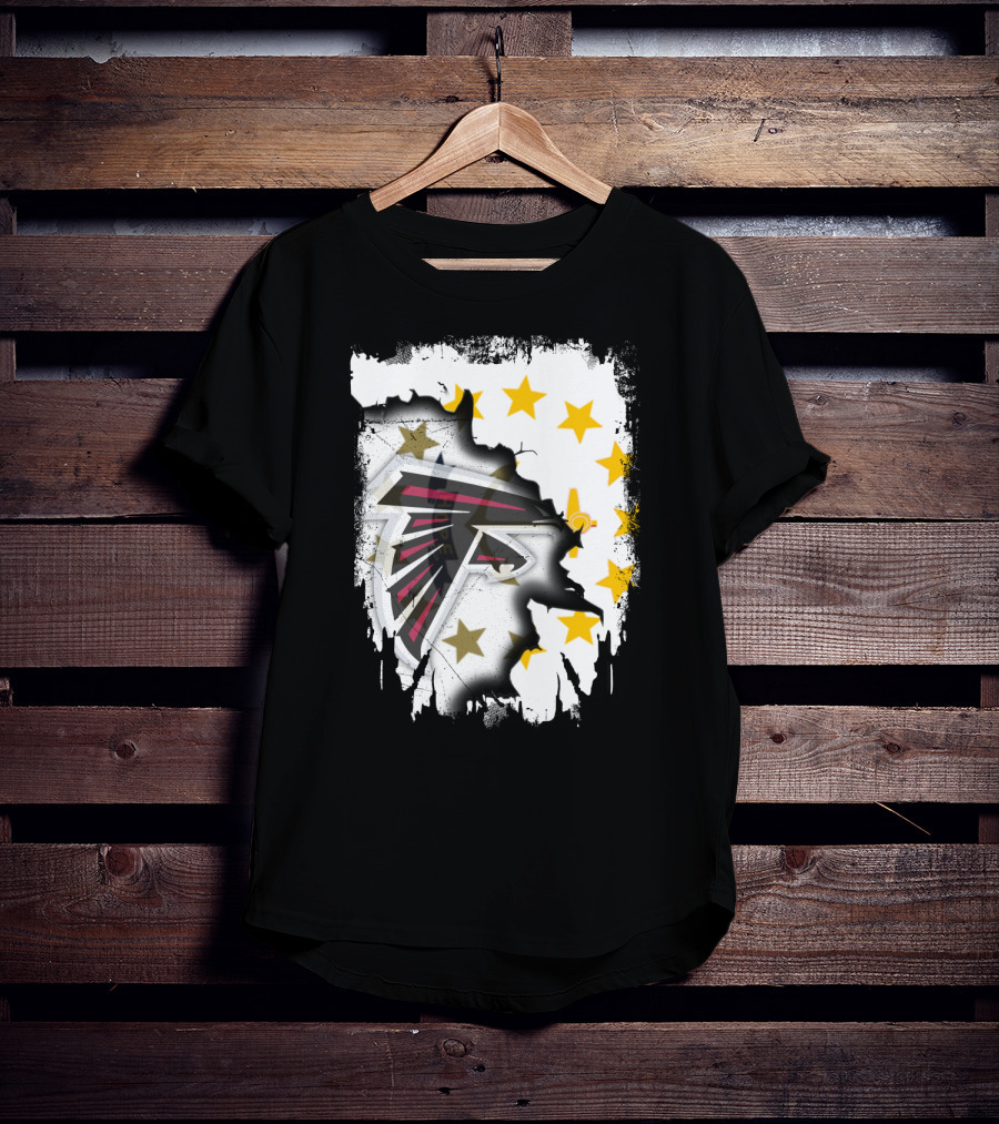 Rhode Island Stars With Falcons Logo Blended T-Shirt
