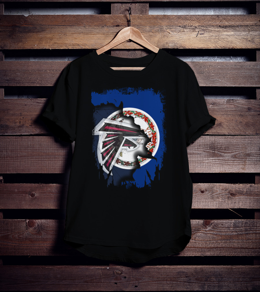 Together Virginia With Atlanta Falcons Logo And State Seal T-Shirt
