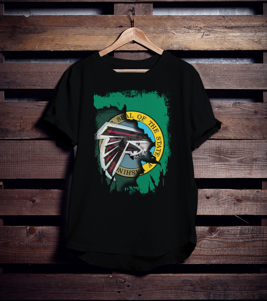 Washington State Seal With Atlanta Falcons T-Shirt