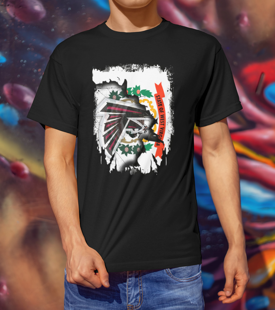 State Of West Virginia Falcons Emblem Collaboration T-Shirt