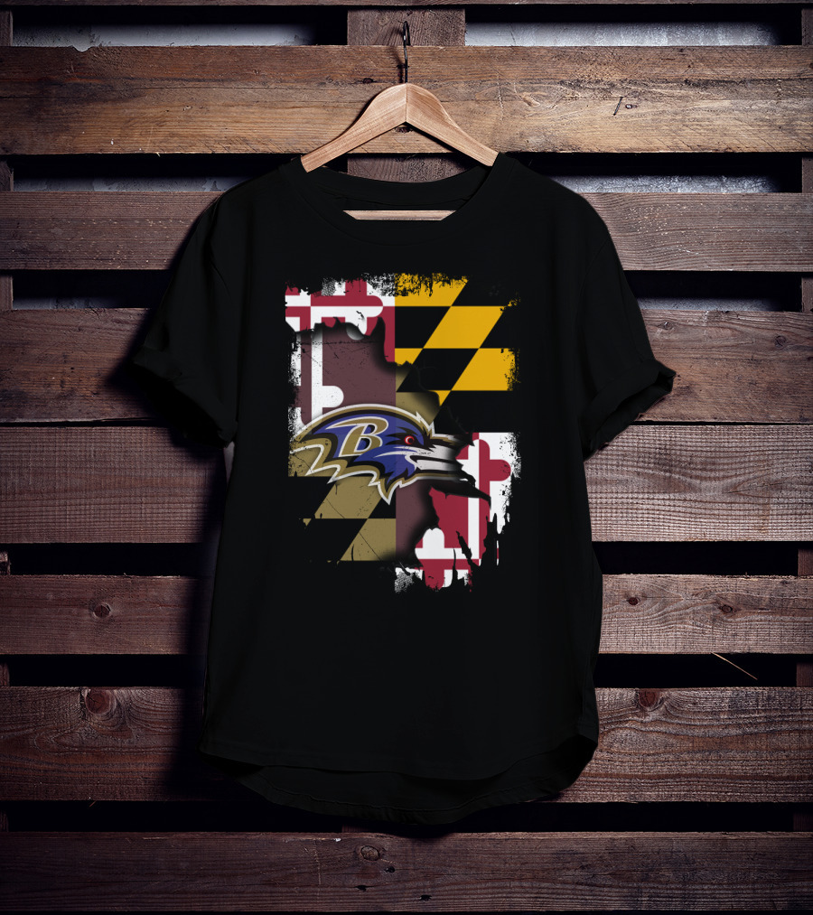 Maryland Pride With Baltimore Ravens T-Shirt