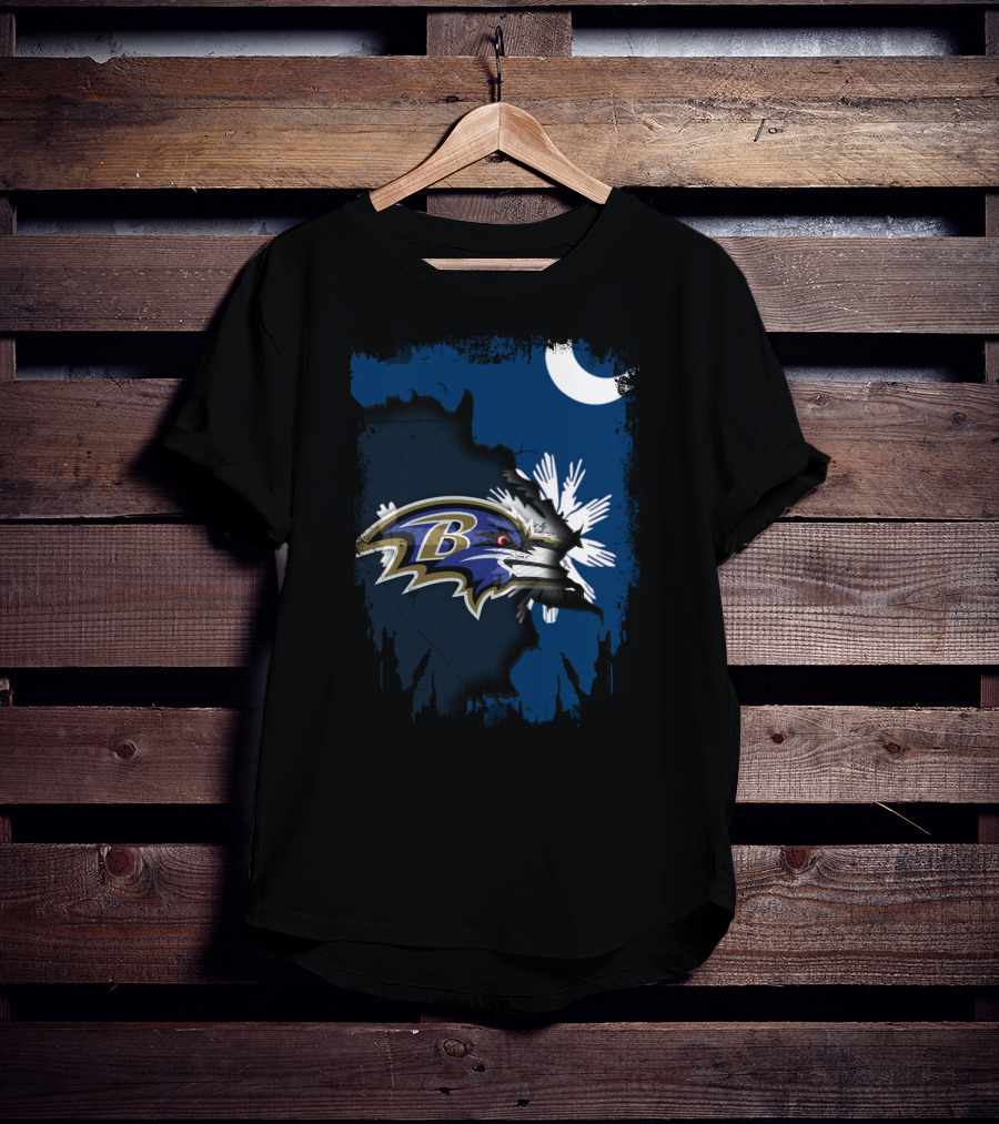 Together South Carolina Palmetto With Baltimore Ravens T-Shirt