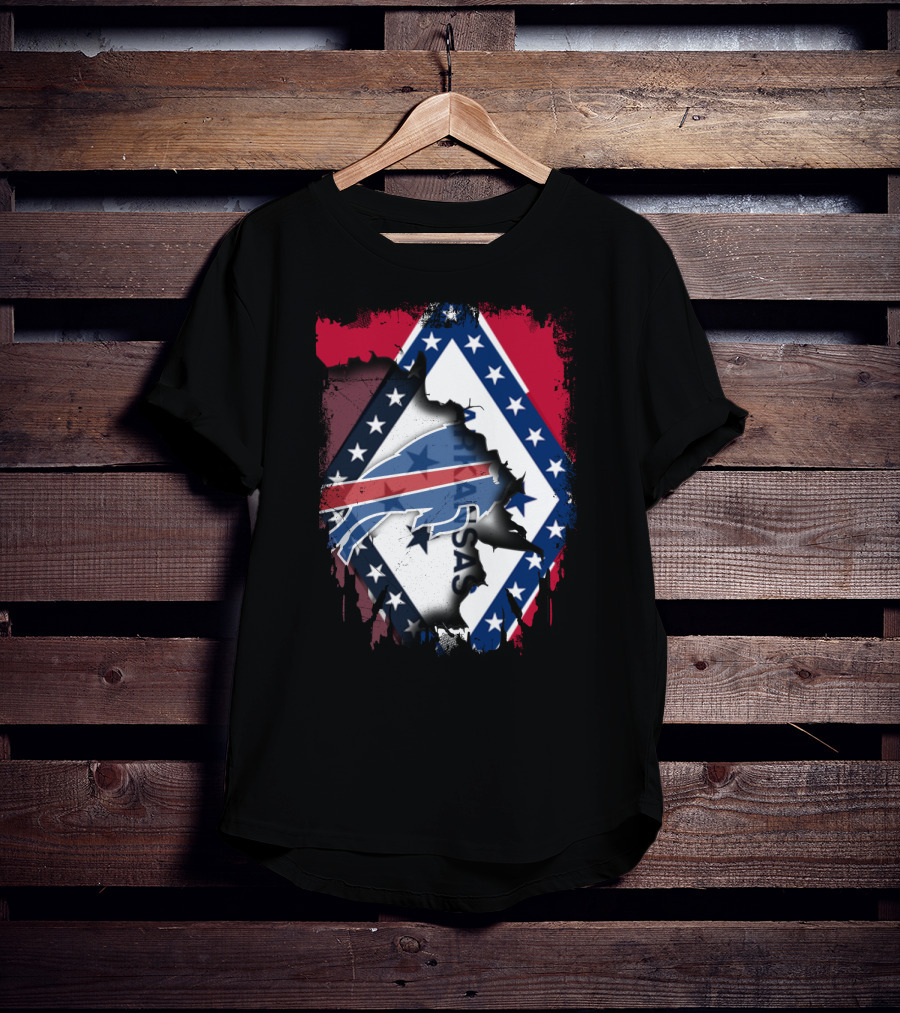 Arkansas Flag With Buffalo Bills Integration T-Shirt