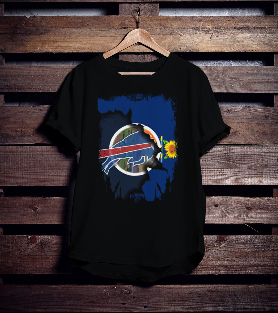 Together Kansas Sunflower Buffalo Football T-Shirt