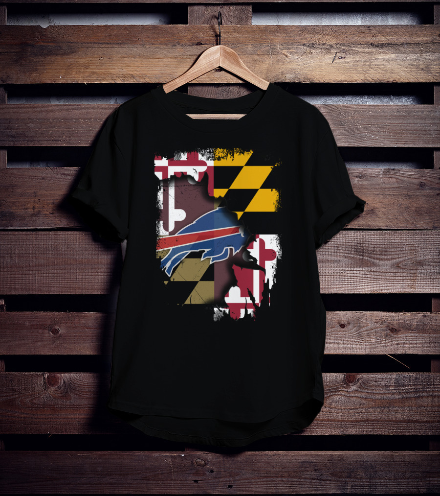 Together Maryland With Bills And Maryland Flag T-Shirt