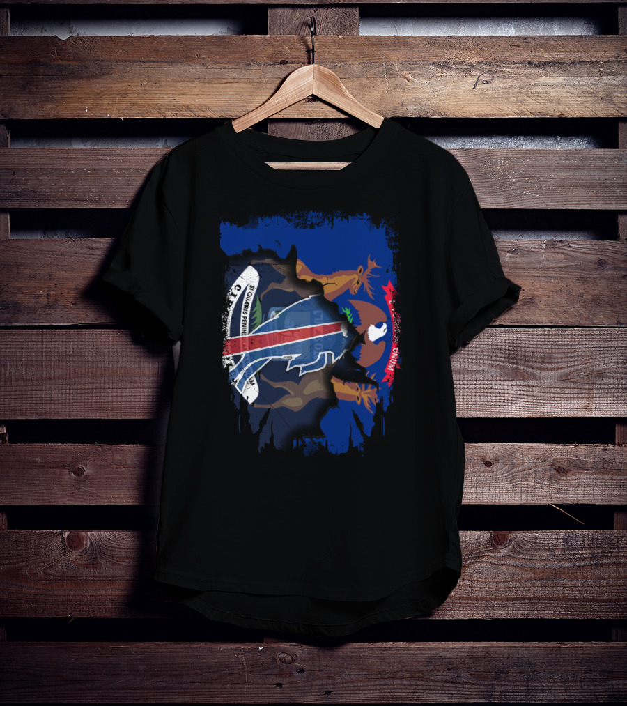 Together Michigan Buffalo Bills Fusion Icon Flag T-Shirt