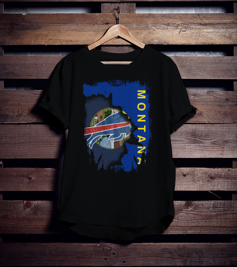 Montana State Buffalo Bills Logo Fusion T-Shirt