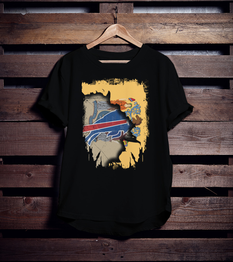 Together New Jersey With Bills Crest And Buffalo T-Shirt