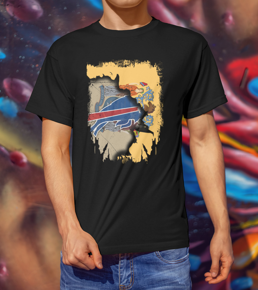 Together New Jersey With Bills Crest And Buffalo T-Shirt
