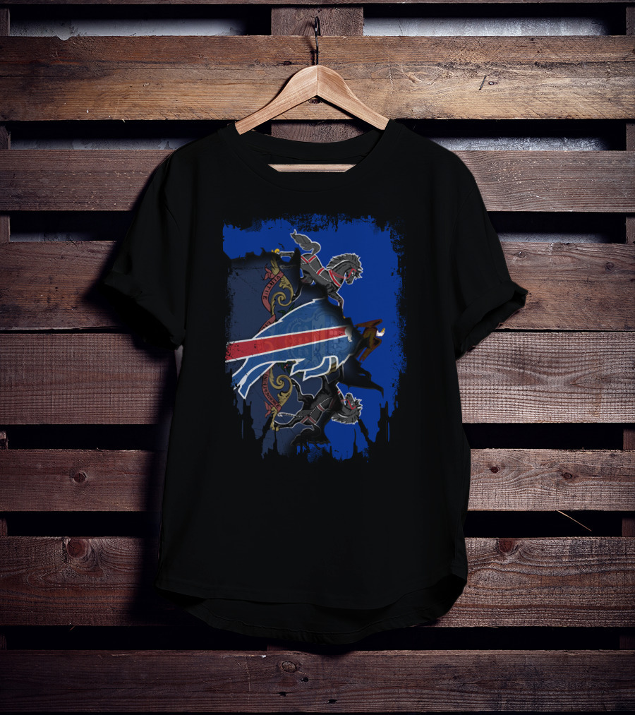 Pennsylvania And Buffalo Bills United With State Coat Of Arms Elements T-Shirt