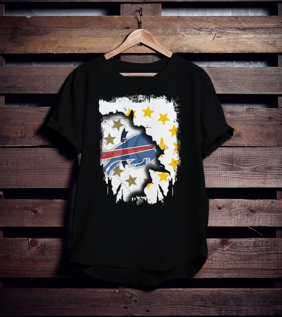 Rhode Island United With Buffalo Bills Burst T-Shirt