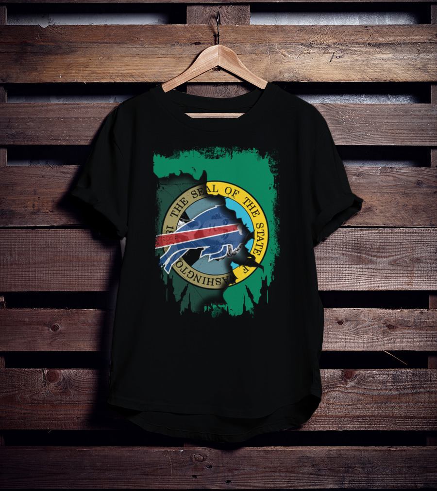 Together The Seal Of The State Of Washington With Buffalo Bills T-Shirt