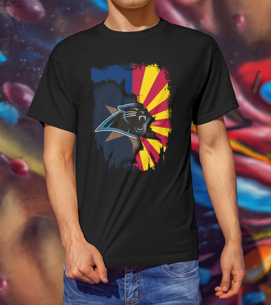 Arizona Panthers Unity With Sunburst Flag T-Shirt