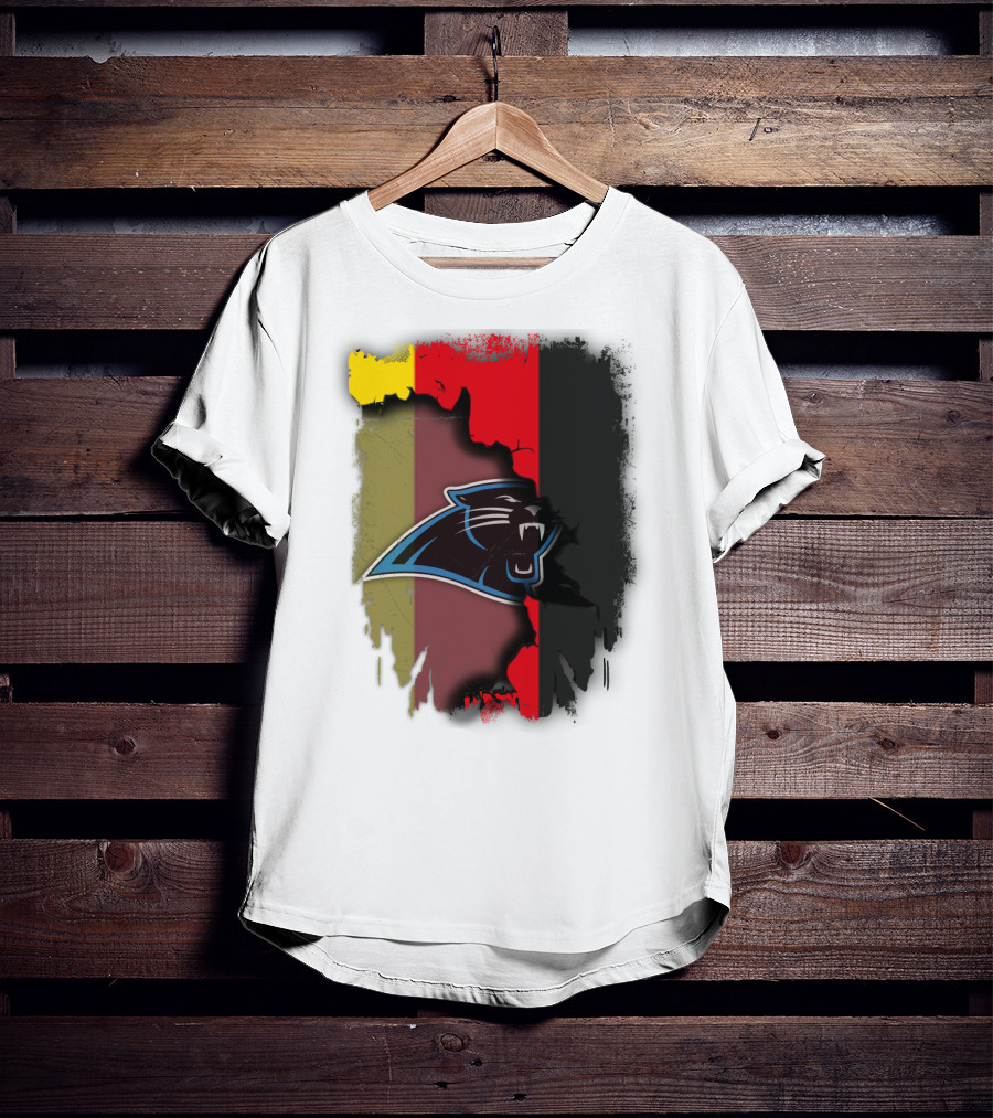 Germany Flag With Panthers Logo Together T-Shirt