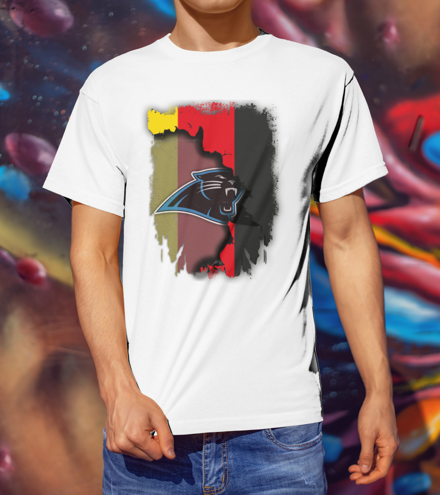 Germany Flag With Panthers Logo Together T-Shirt