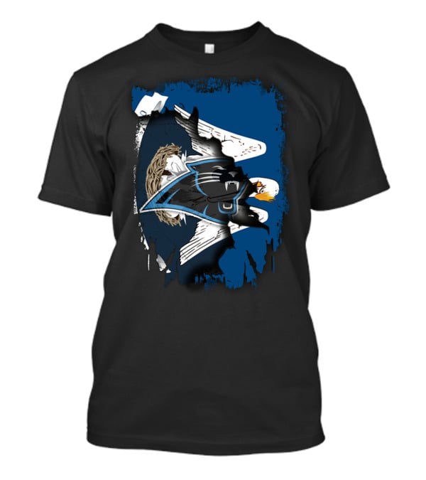 Together Louisiana With Panthers And Eagles Iconic Blend T-Shirt