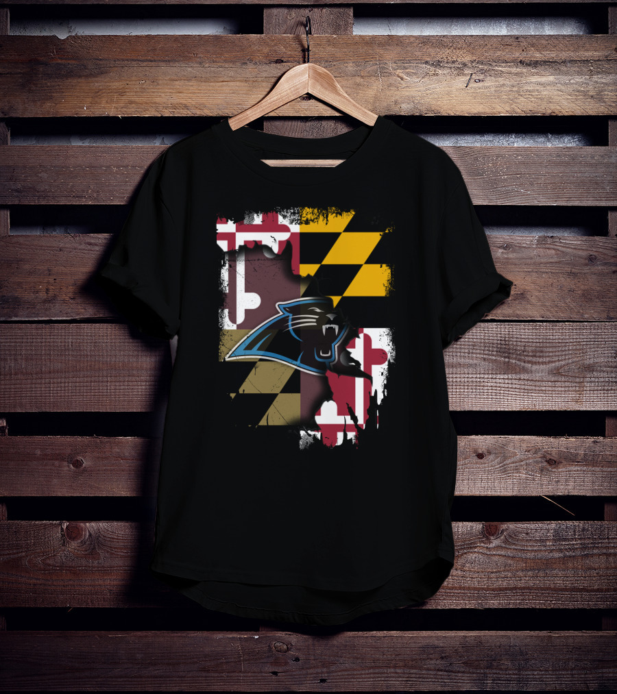 Together Maryland Panthers Roaring Over State Flag T-Shirt