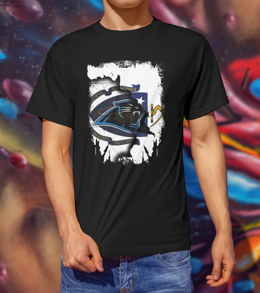 Together Massachusetts Patriots Emblem With Panther T-Shirt
